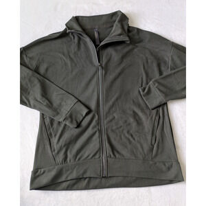 Mondetta Jacket Women Large NWT Burnt Olive Activwear Full Zip Soft Plush Pocket